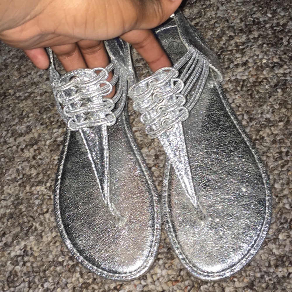 Silver sandals